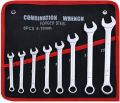 Spanner Set Heavy Duty, Double Side Opened Wrench Fix Chabi Pana Set 8-Piece 6/7/8/9/10/11/12/13/14/15/16/17/18/19/20/22 Nickel Plated. 