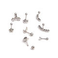 New Design Cz Curved Bar Cartilage Earring Conch Piercing Helix Stud Ear Piercing Jewelry. 