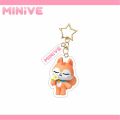 IVE MINIVE Cartoon Figure Pendant Keychain WonYoung CHERRY YuJin GANGANJI Anime HD Acrylic Keyring DIVE LEESEO LIZ Fans Gifts. 