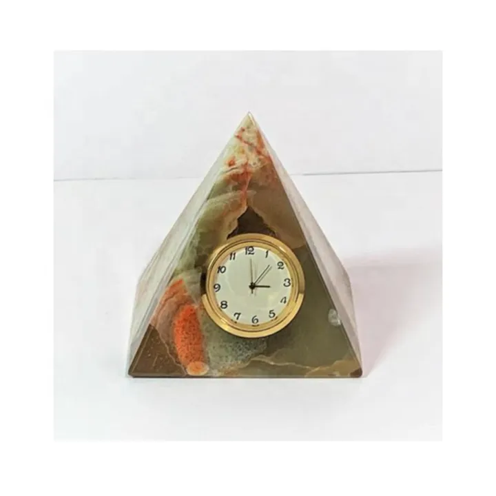 Egyptian Pyramid Clock , Marble Clock , Pyramid Shaped Clock. | Daraz.pk
