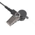 2X Straight Listen Only Transparent Flexible Acoustic Tube Earpiece 3.5mm Earphone Headset Mono Jack for Walkie-Talkie. 