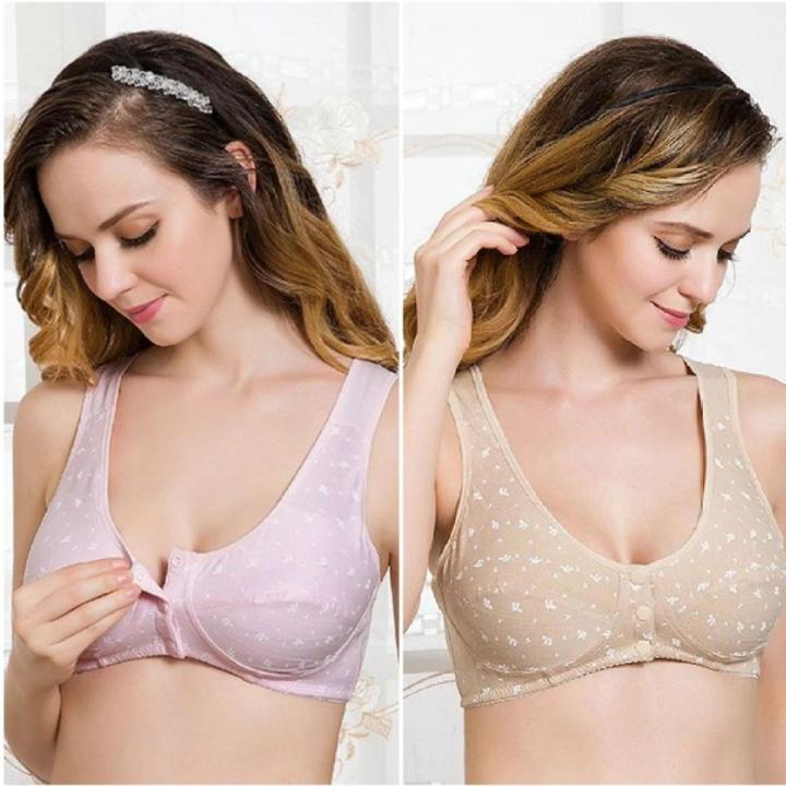 Three Button Front Opening Maternity Nursing Bra