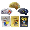 BataBata 27-55 Pcs Pokemon Cards German Spanish French English Vmax GX Color Energy Card Pikachu Rare Collection Battle Trainer Boys Gift. 