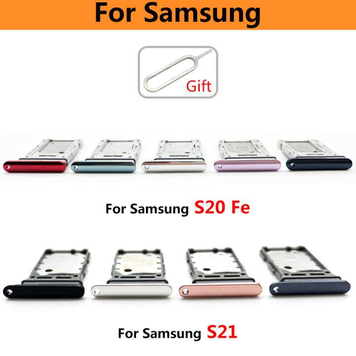 New%20For%20Samsung%20S21%20S20%20Plus%20Ultra%20Fe%20Dual%20SIM%20Card%20Slot%20SD%20Card%20Tray%20Holder%20Adapter%20Replacement%20Spare%20Parts%20-%20Image%204