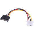 SATA TO IDE Power Cable 15 Pin SATA Male to Molex IDE 4 Pin Female Cable Adapter. 