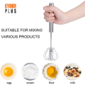 Egg Beater | Egg Beater Machine | Egg Beater Hand Mixer| Egg Beater Manual | Stainless Steel - Hand Push Mixer Stirrer - Kitchen Utensil for Blending, Whisking, Beating & Stirring by KYCHEN PLUS. 