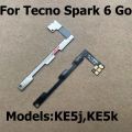 Original For Tecno Spark 6 Go Power On Off Switch Button Volume Key Button Flex Cable KE5j KE5k. 