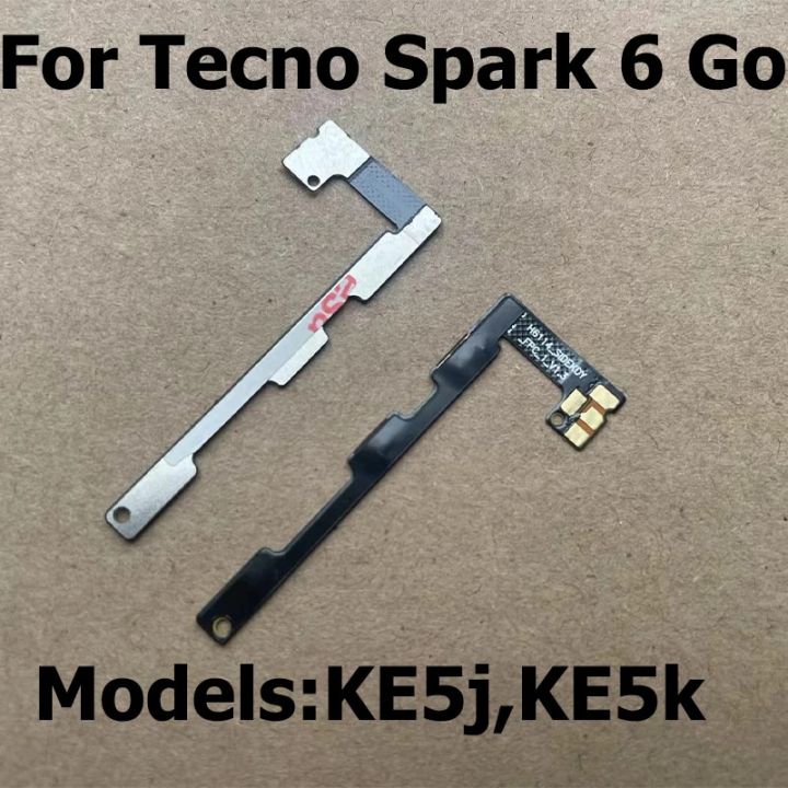 Original For Tecno Spark 6 Go Power On Off Switch Button Volume Key Button Flex Cable KE5j KE5k