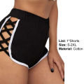 Summer Shorts Hollowed-out Slim Fitting Female Short Pants. 