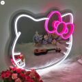 hello kitty neon mirror , Neon Mirror , Makeup Mirror neon Sign Room Decor. 