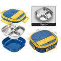 Homio Tedemei original stainless lunch box 2&3 Grid/Compartments with spoon air tight lunch box For students. 