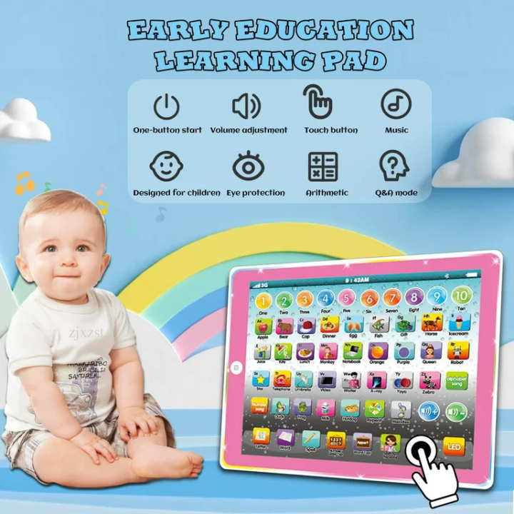Mini Smart Tablet With Screen Touch For Kids - Kids Learning Educational Toy Words Numbers Learning Electronic Pad