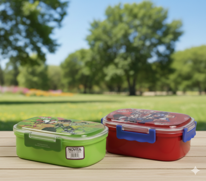 Premium Kids' Tiffin Set with Matching Cutlery | Durable BPA-Free ...