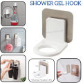 Pack OF 2 Self-Adhesive Shampoo Bottle Shelf Wall Mounted Liquid Soap shower gel Organizer Hook Holder Shelves Hanger Bathroom Accessories. 
