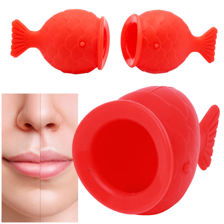 Natural Pout Mouth Tool Lip Plumper Lip Plumping Big Mouth Soft Silicone Pout Lips Enhancer Lips Fish Shape Pout Mouth Tool