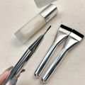 Flat Head Makeup Brush One Word Foundation Facial Mask Ultra-thin Flawless Bare Skin Concealer Brush Portable Beauty Tool. 