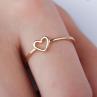 Women Simple Hollowed-out Heart Ring Valentine Propose Circlet Jewelry Gift. 