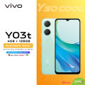 vivo Y03t - 4GB + 4GB Extended RAM -  128GB ROM - 5000mAh Battery - 90Hz Refresh Rate - IP54. 