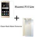 Huawei P10 Lite Polish 2.5D Tempered Glass Screen Protector + Huawei P10 Lite Back Protector Matte For Huawei P10 Lite. 