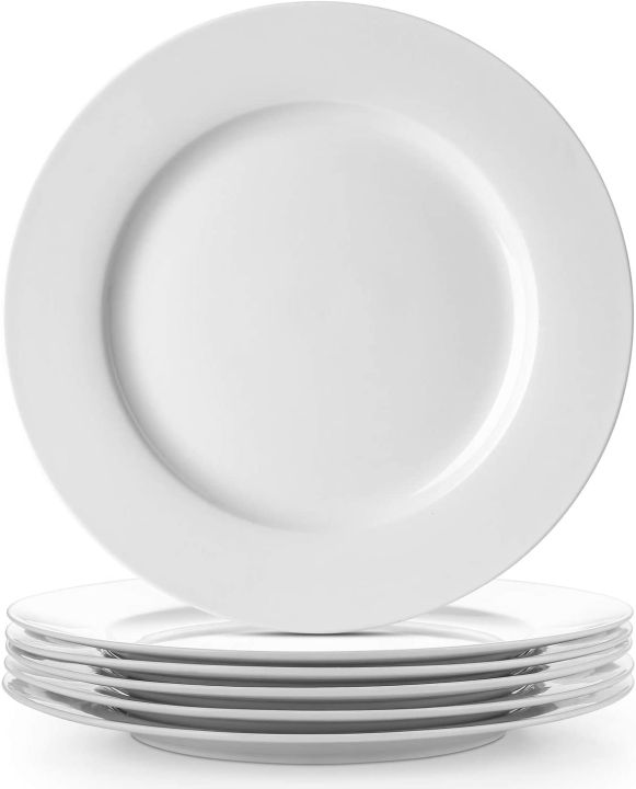 Ceramic White Dinner Plate 10.2 Inch Flat