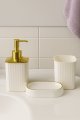 IKEA STORAVAN Polypropylene Plastic 3-piece Bathroom Sets (Soap Dispenser, Toothbrush Holder & Soap Dish) (Grey). 