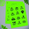 Fluorescent Sticker Paper, A4 For Laser jet Printer. 