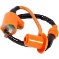 High Performance Racing Ignition Coil 6 Pin CDI 3 Electrode Spark Plug for GY6 50Cc 150Cc 125Cc ATV Moped Scooter Parts. 