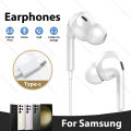 Original Type C Wired Headphones For Samsung Galaxy S24 S23 S22 S21 Ultra Plus Earphones A54 3.5mm Earbuds Headset Accessories. 