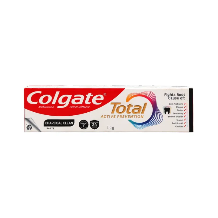 COLGATE PASTE TOTAL ACTIVE PREVENTION CHARCOAL CLEAN 110 GM | Daraz.pk