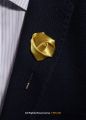 Y.BRAND-YELLOW ROSE LAPEL PIN for men-LP-010. 
