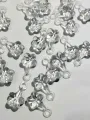 Pack of 40gms Beads, White Flower Tussle (Latkan) Acrylic Beads For DIY Jewelry Making, Jewelry, DIY, And Crafting Accessories. 