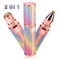 Rechargeable Flawless Hair Remover 2 in 1 Hair Remover Trimmer For Women, Electric Flawless Facial Machine Razor, Painless Eyebrow Removal Shaver Lip Chin Bikini Fuzz Mustache - Hair Remover Machine for Women. 