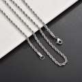 Solid Silver Italian Cuban Link Thin Silver Color Stainless Steel Neck Chain for Male/Female. 