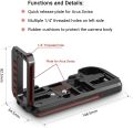 SMALLRIG Lightweight L-Bracket for Panasonic_Lumix G9, Built-in Quick Release Tripod L Plate with Slide Second Handle & 1/4 Threaded Holes - 2191. 