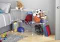 Whitmor Storage Cubes - Stackable Interlocking Wire Shelves -Black (Set of 6). 
