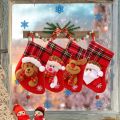 Christmas Stockings Socks With Santa Claus Snowman Elk Bear Printing Xmas Candy Gift Bag Fireplace Xmas Tree Decor New Year 2024. 