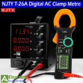NJTY T-26A True-RMS Clamp Multimeter DC Curent Clamp Meter Digital rue RMS AC DC Ohm Hz C/F Pinza Amperimetrica Tester by Electrica. 
