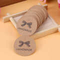 100x Brown Round Craft Paper Hang Tags Labels Wedding Favor Gift Cards Price Tag. 