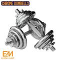 Dumbbell, Chrome Coated Dumbbell, Professional Chrome Dumbbell with Metal Handles Heavy Dumbbell Set Home Exercise Training Equipment By Elvish Mart. 