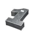 Number Cake Baking Mold Silver Tin (1). 