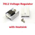 LM7812 L7812 LM7812CV Linear Voltage Regulator 12V IC with Heatsink. 