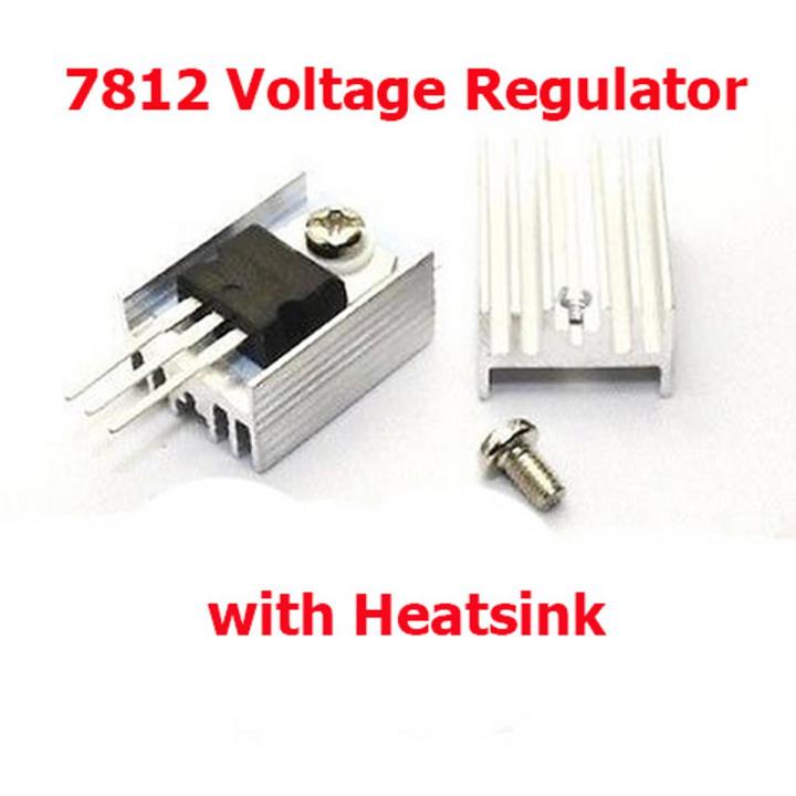 LM7812 L7812 LM7812CV Linear Voltage Regulator 12V IC with Heatsink