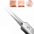 German Ultra-fine No. 5 Ingrown Hair Tweezers Needle Tool Nose Pointed Tips Eyebrows For Blackhead Removal Acne Clip Extractor. 