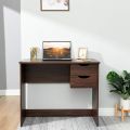 Simple and Spacious Computer Desk with 2 Drawers, Study Table, Writing Desk, Home and Office Desk. 