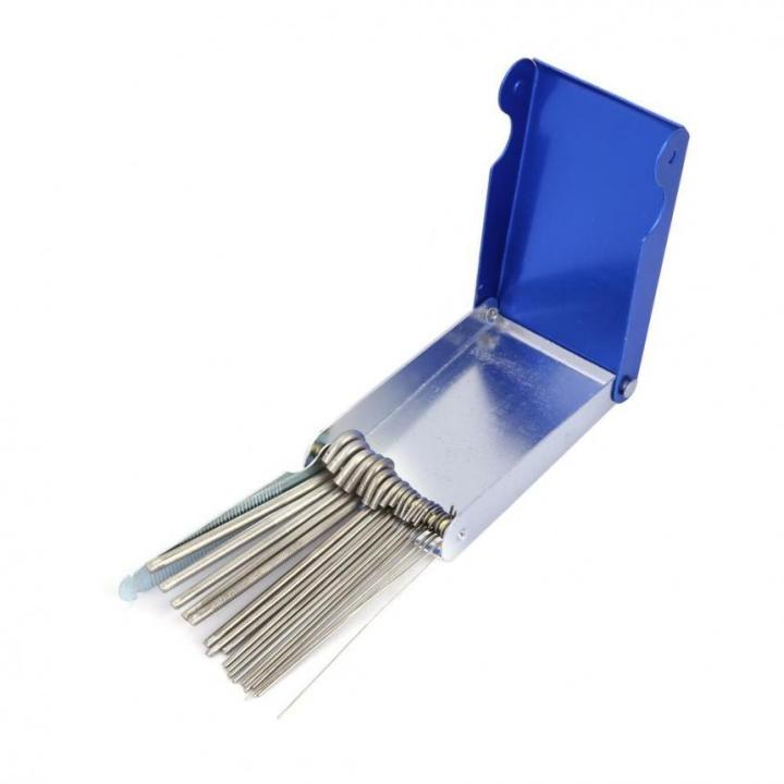 21Pcs Stainless Steel Gas Welding Tip Nozzle Cleaner File Set for Soldering Welding