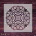 Tribal Triumph Mandala Stencil for Painting on Wood, Floor, Wall, Tile Fabric, Reusable Furniture Stencils Painting Template. 