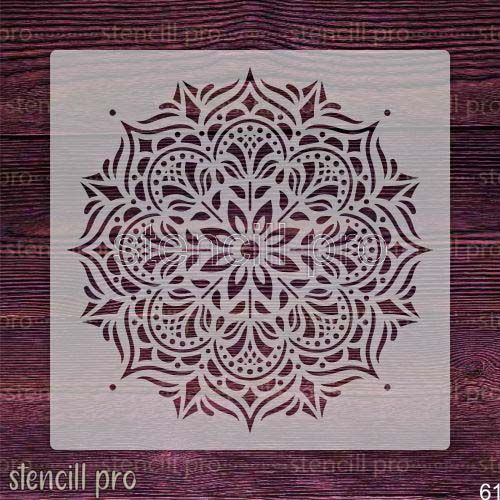 Tribal Triumph Mandala Stencil for Painting on Wood, Floor, Wall, Tile Fabric, Reusable Furniture Stencils Painting Template