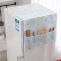 High-Quality Dust Proof Fridge Cover with large Pockets, Best Water and oil Proof Cover for Fridge, Multiple purpose Refrigerator Cover, Fridge Cover Sheet with Pockets Organizer. 