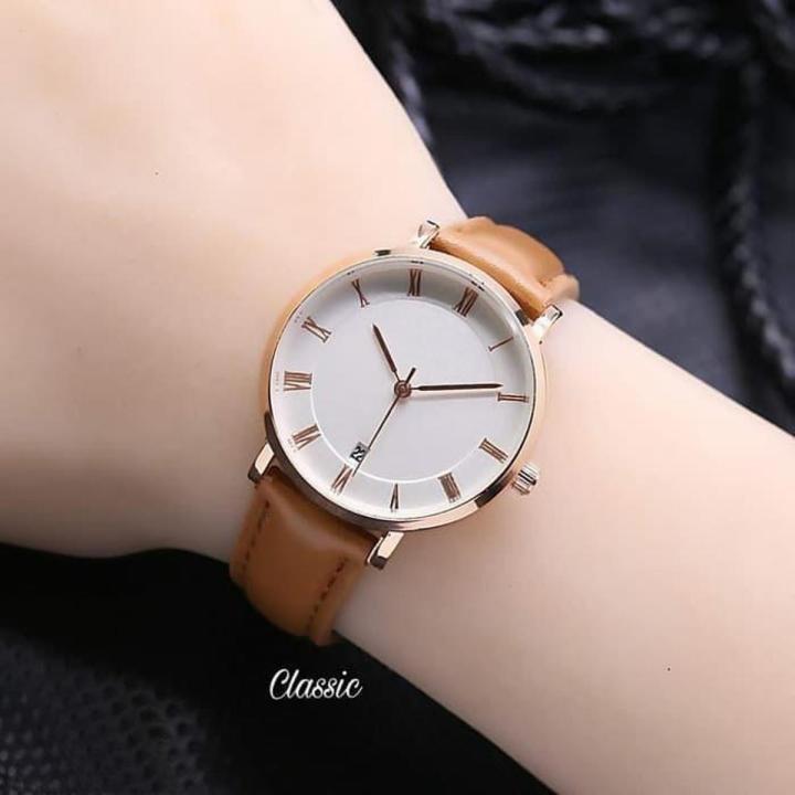 Brown Stainless Steel & Leather Analog Watch for Men