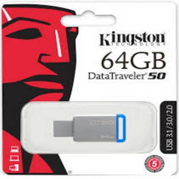 Original Kingston 64 GB Data Traveler 50 3.0 USB Flash Drive - Brand Warranty